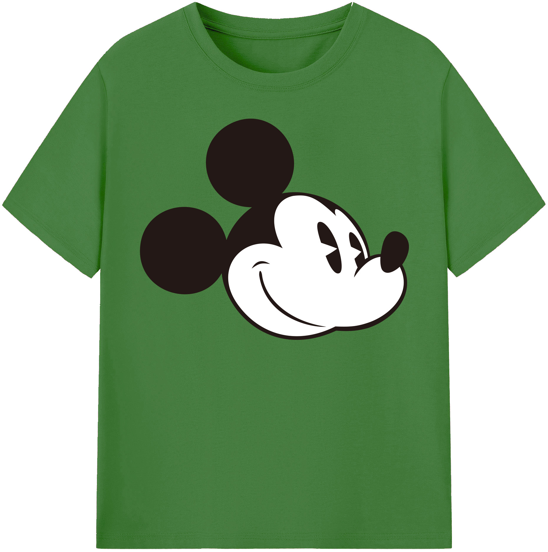 （画像用） ミッキーマウス Mickey Mouse レディースカジュアルプリントTシャツ（綿100％）
